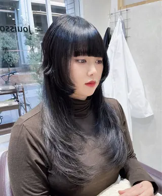 ロング カラー 透明感カラー／韓国 レイヤーmomokaのヘアスタイル