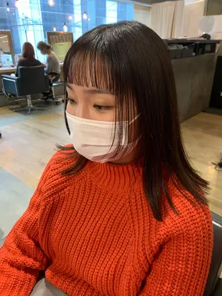 ミディアム 美髪・シールエクステ ホソタニリョウコのヘアスタイル