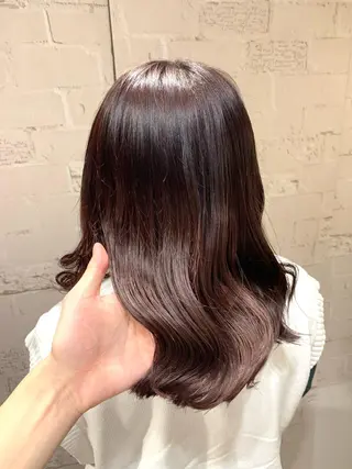 セミロング ヘアアレンジ beautism clock所属・韓国風🇰🇷うる艶 レイヤー/海青🫧のヘアスタイル