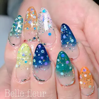 ロング ネイル Belle fleurのネイルデザイン