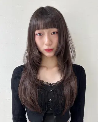 ロング 似合わせ前髪／ 小顔カット🎀そうのヘアスタイル