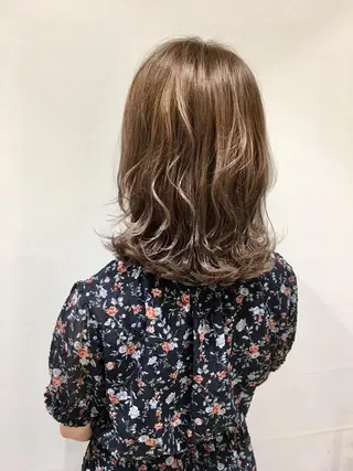 ミディアム カラー ヘアアレンジ 寺内 紳悟のヘアスタイル