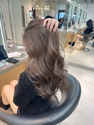 ロング カラー ヘアアレンジ ARIA💎縮毛矯正 ブリーチ💎複雑履歴のヘアスタイル