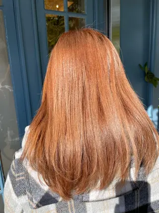 ロング ブリーチ毛矯正.髪質 改善.髪にドラマをのヘアスタイル