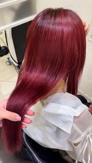 ロング カラー 💖大人韓国ヘア💖 韓国艶カラー【銀座】のヘアスタイル