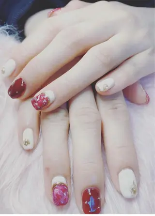 ミディアム HandS ネイル 自宅サロンのネイルデザイン