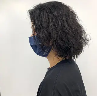 パーマ メンズ スパイキーパーマ 柏NO1 藤本葉のヘアスタイル