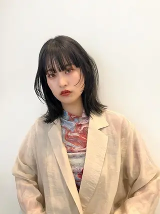 ミディアム カラー レイヤー専門家 ダブルカラー修のヘアスタイル