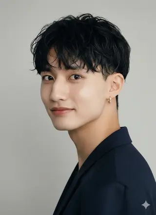 ミディアム パーマ メンズ FIX hair所属・メンズパーマ FIX 店長のヘアスタイル