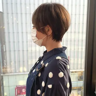 ショート レイヤーパーマ＊ 顔まわり似合わせのヘアスタイル