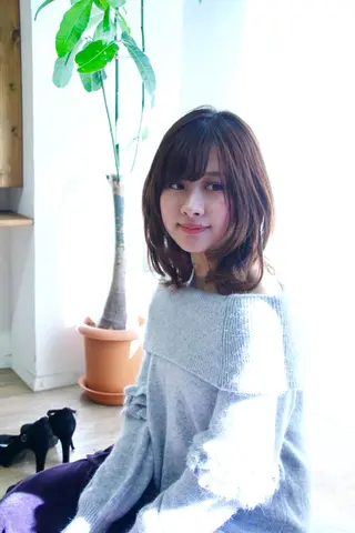 セミロング ヘアアレンジ ヘアーショップクリコ所属・リ コのヘアスタイル
