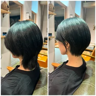 ショート カラー ツキダテ ユイのヘアスタイル