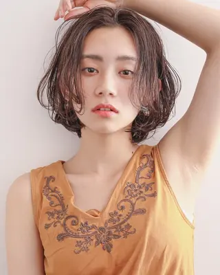 ショート カラー パーマ ショート/レイヤー なら石井知希のヘアスタイル