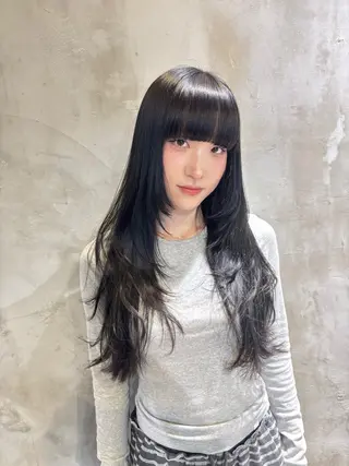 ロング カラー ‪‪❤︎‬韓国レイヤ ー❤︎/saraのヘアスタイル