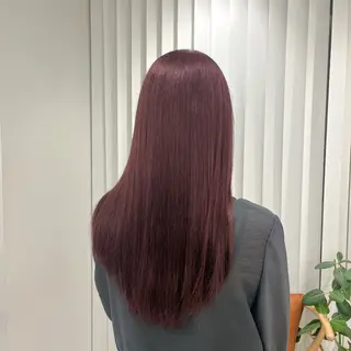 セミロング カラー ヘアアレンジ 🐰あみ【艶カラー/ 縮毛矯正】🫧のヘアスタイル