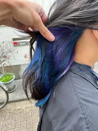 セミロング カラー 原宿サロン代表 デザインカラー伊藤卓のヘアスタイル