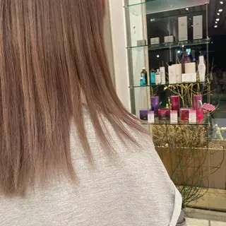 セミロング カラー ｱｵﾇﾏﾐﾕ☁️ /ボブ/ハイトーン/のヘアスタイル