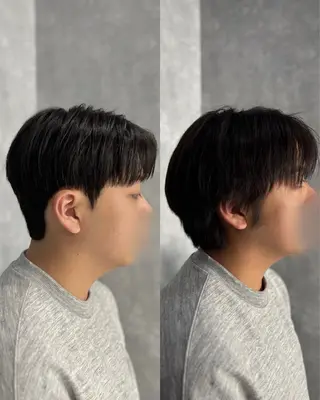 ショート パーマ メンズ 韓国メンズヘア/ ダウンパーマ/歩夢のヘアスタイル