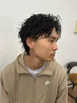 ショート カラー パーマ ヘアアレンジ メンズ 💎髪質改善特化💎 RUITOのヘアスタイル