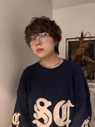 ショート 似合わせ 暖色 カラー🫧MIU☆のヘアスタイル