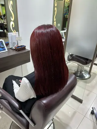 セミロング ぷつっとボブ/ちゅる ピンク/mika☆のヘアスタイル