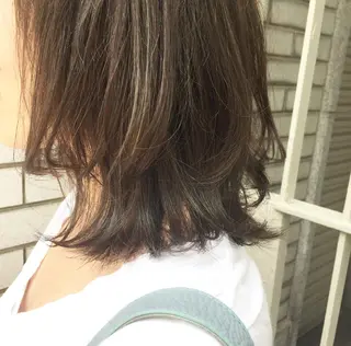 ミディアム カラー 透明感カラー 松田晃代のヘアスタイル