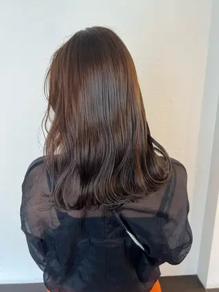 セミロング 名駅/艶韓国風ヘア miyabiのヘアスタイル