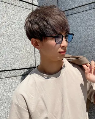 メンズ ボブ・韓国レイヤー・ くびれボブ・内藤康太のヘアスタイル