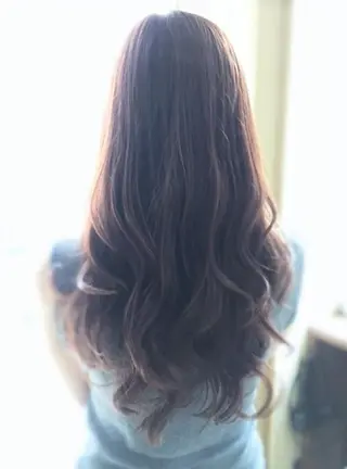 ロング カラー パーマ パピヨンロゼ カラー特化/ブリーチのヘアスタイル