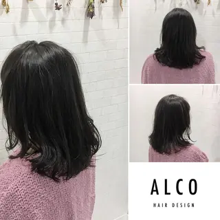 ミディアム カラー ワタイショウタ 髪質改善✨眉毛サロンのヘアスタイル