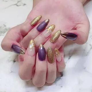 ロング カラー ネイル Q Free nailsのネイルデザイン