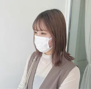 ミディアム 切りっぱなしボブ 👩🏼ミニボブのヘアスタイル