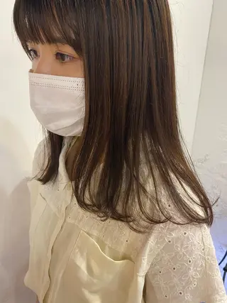 セミロング カラー satsuki 暖色・ブラウンカラーのヘアスタイル