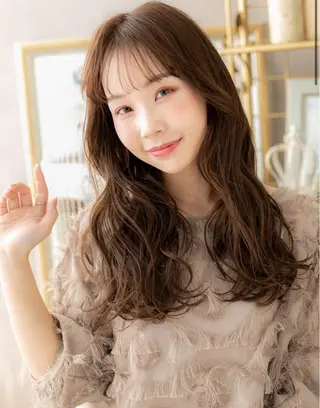 ロング カラー パーマ 💧艶髪ストレート ✨ロング／府川直樹のヘアスタイル