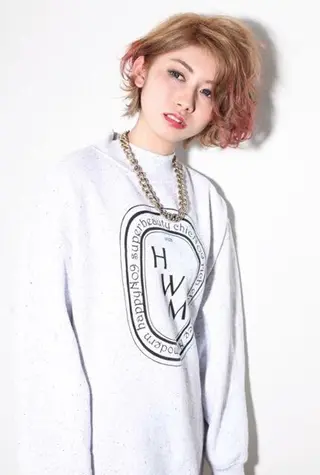 ショート カラー ブリーチ/髪質改善 NYNY大久保のヘアスタイル