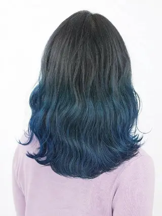 セミロング カラー 艶髪サラサラカラー 🌈前原健吾のヘアスタイル