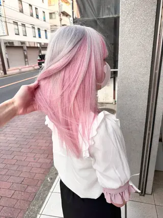 ショート カラー ❄️💛エクステ ブリーチ❄️yukiのヘアスタイル