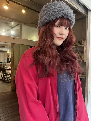 ロング カラー ハイトーン/顔まわり レイヤー/YUKAのヘアスタイル