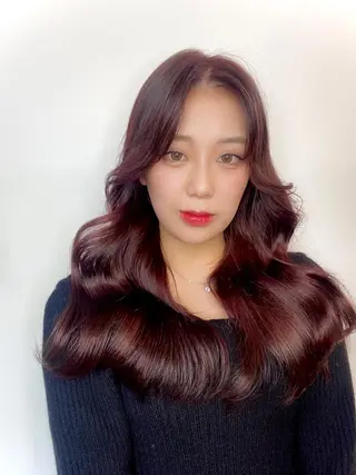 ロング カラー パーマ ヘアアレンジ メンズ キッズ ネイル マツエク・マツパ アイブロウ 韓国風×透明感カラー 髪質改善オタベシンヤのヘアスタイル