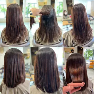 ミディアム Aile所属・酸性ストレート／カラ ー/山下高明のヘアスタイル