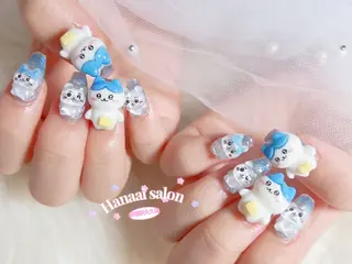 セミロング Hanaai salon あまねのネイルデザイン