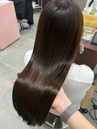 ロング パーマ/オリーブ/ 酸性ストレート/ゆなのヘアスタイル