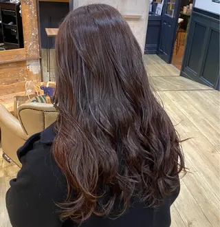 ロング ツヤ感/透明感カラー /蟹江/harunaのヘアスタイル