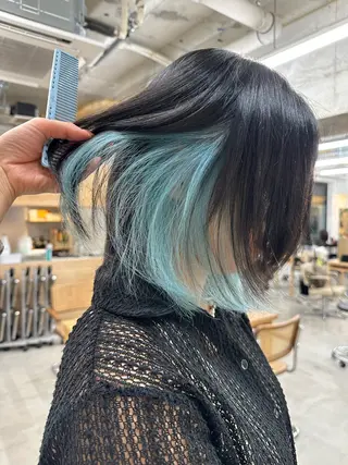 ミディアム カラー ハイトーン/縮毛矯正 /艶カラー/mikuのヘアスタイル