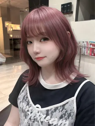 セミロング 小顔カット/レイヤー 【WiLL】加藤のヘアスタイル