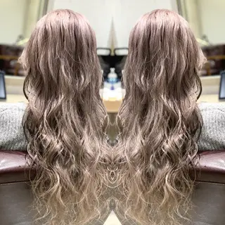 ロング カラー ヘアアレンジ 髪質改善×ハイトーン 中田啄也のヘアスタイル