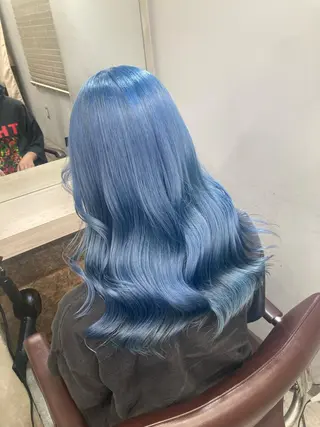 ロング カラー ブリーチ&似合せボブ 田中寛十のヘアスタイル