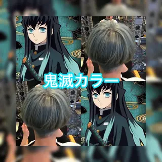 ショート カラー haco+所属・🌈派手髪エクステ ブレイズ🌈ひろとのヘアスタイル