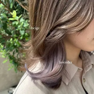 ミディアム カラー an.nico所属・レイヤー/透明感艶 カラー丸山ななほのヘアスタイル