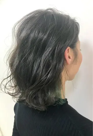 ミディアム カラー パーマ ヘアアレンジ メンズ キッズ ネイル マツエク・マツパ Lien 深井店のヘアスタイル